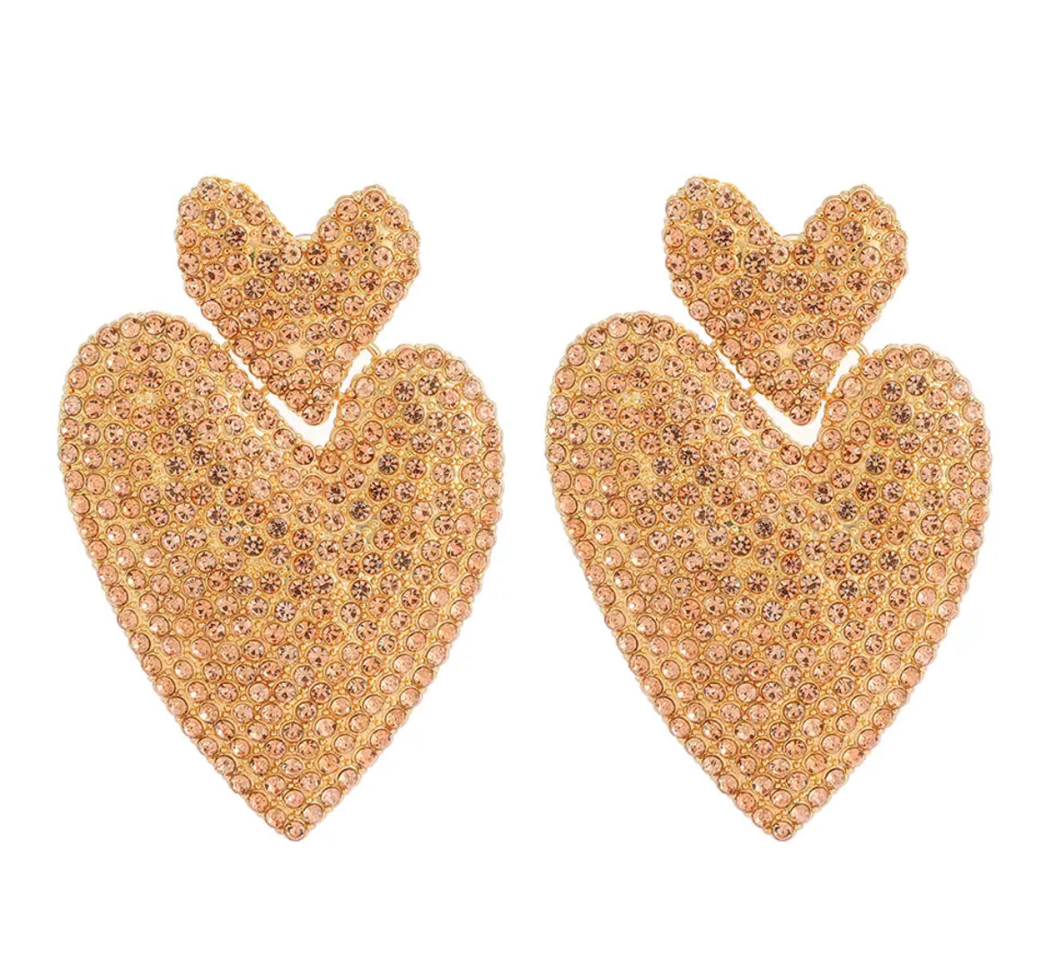 HEARTS OF HEARTS STATEMENT EARRINGS