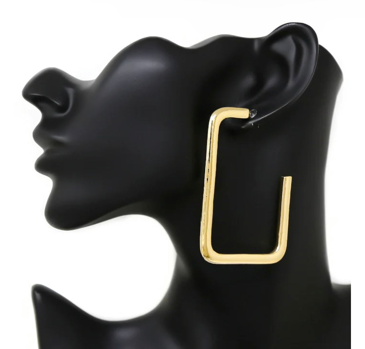 SQUARE BIZ HOOP EARRINGS