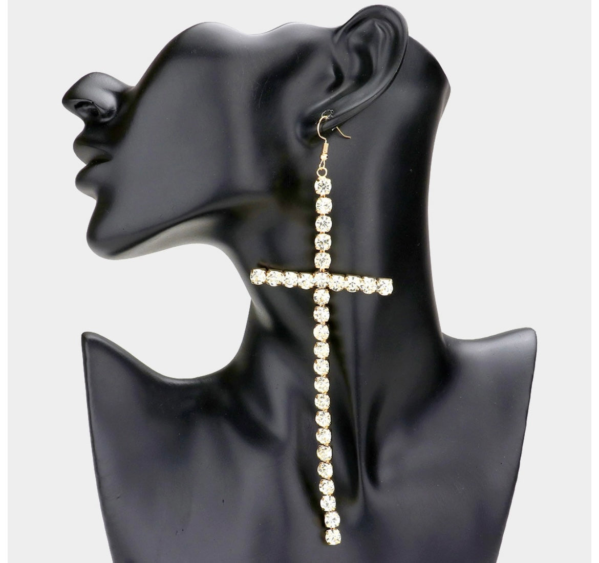 CROSS DROP EARRINGS