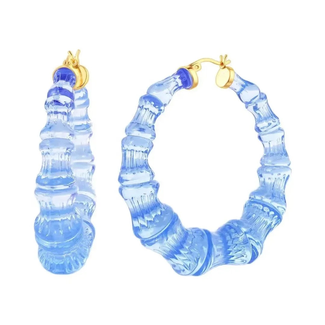CRYSTAL CLEAR BAMBOO HOOPS (ROUND)