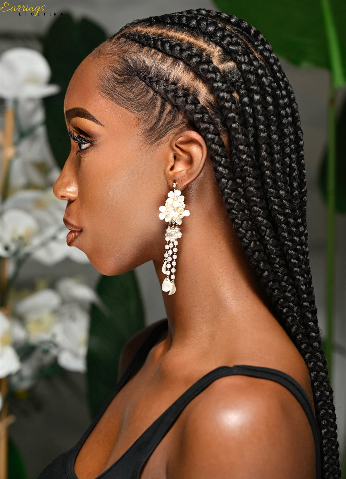 FLORAL PEARL DROP EARRINGS