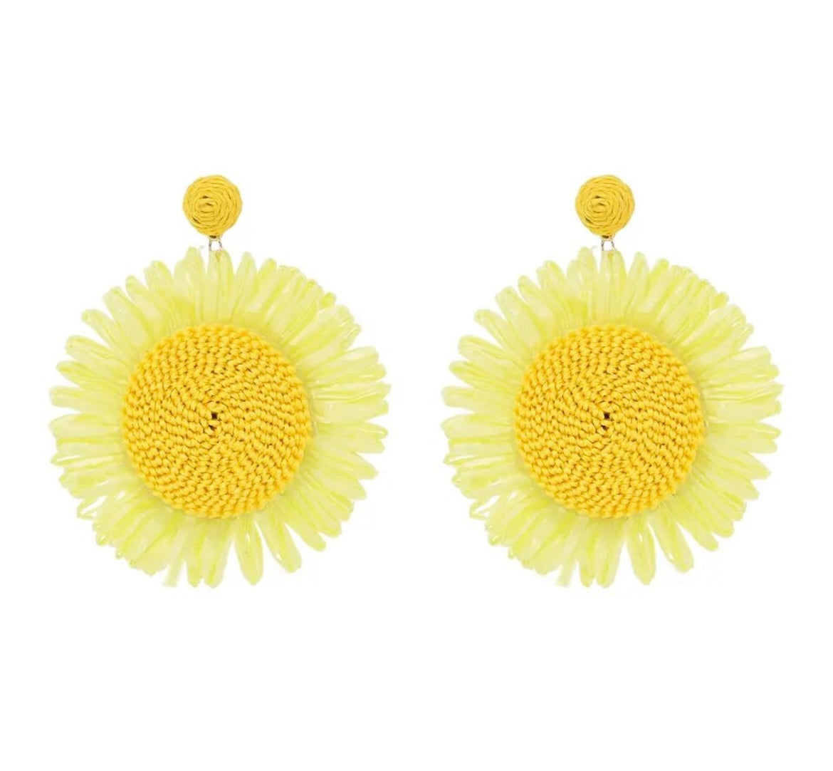 SUNFLOWER STATEMENT EARRINGS