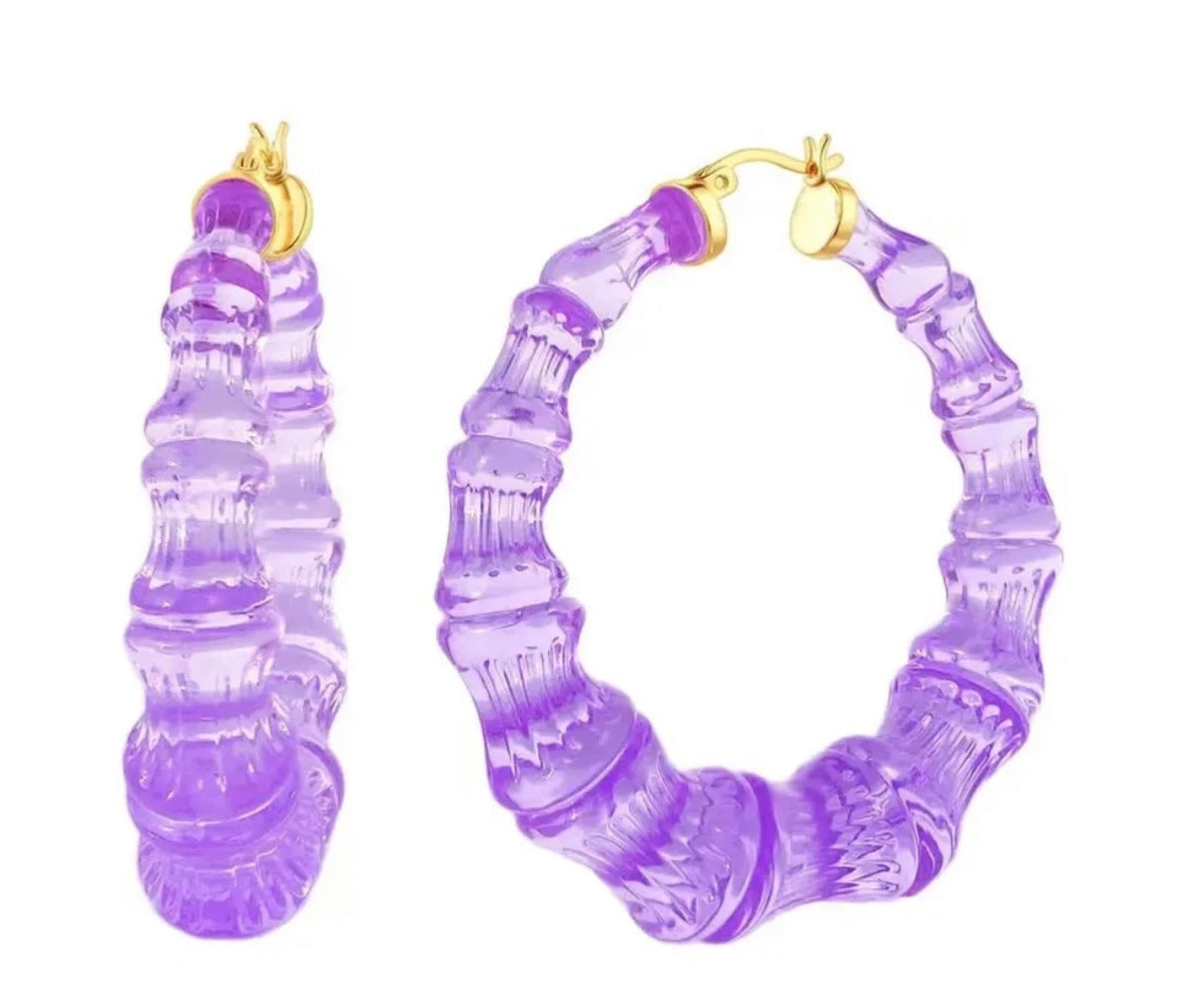 CRYSTAL CLEAR BAMBOO HOOPS (ROUND)