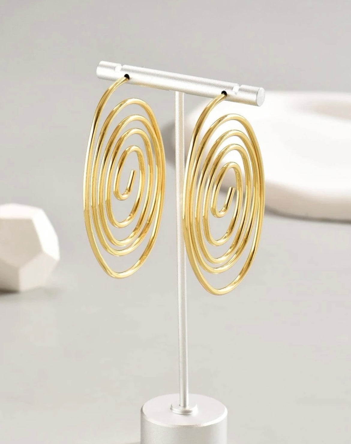 SWIRL HOOP EARRINGS