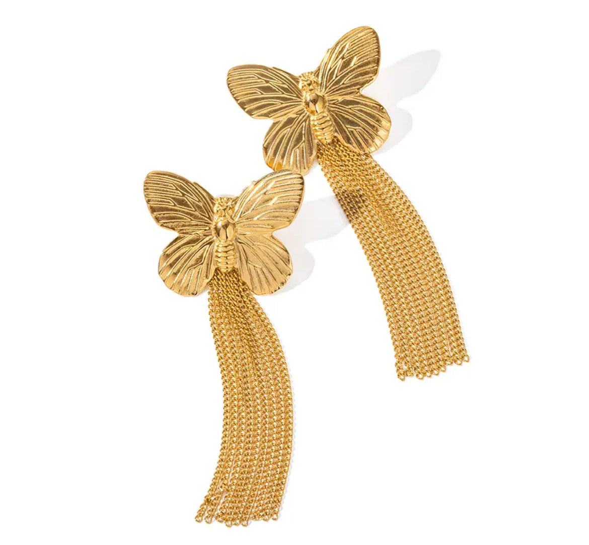 FLUTTER STATEMENT EARRINGS (Stainless Steel)