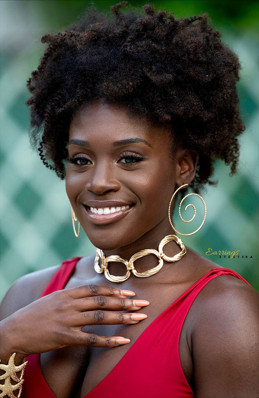 SPIRAL STATEMENT EARRINGS