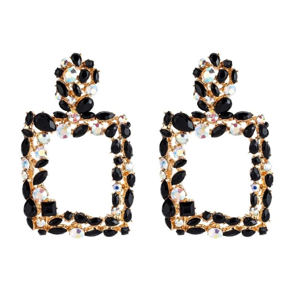 GLITZY SQUARE EARRINGS