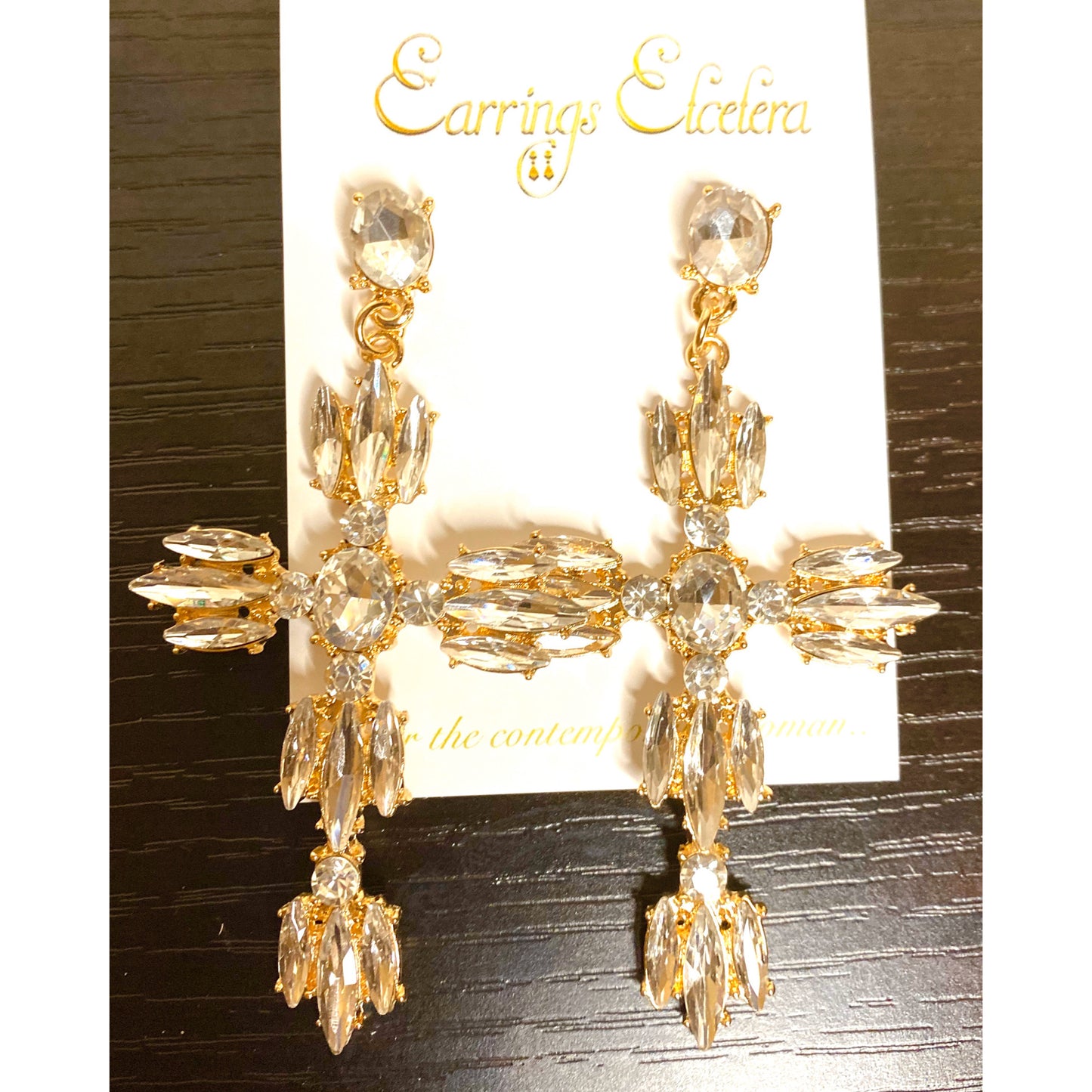 GLAM CROSS EARRINGS