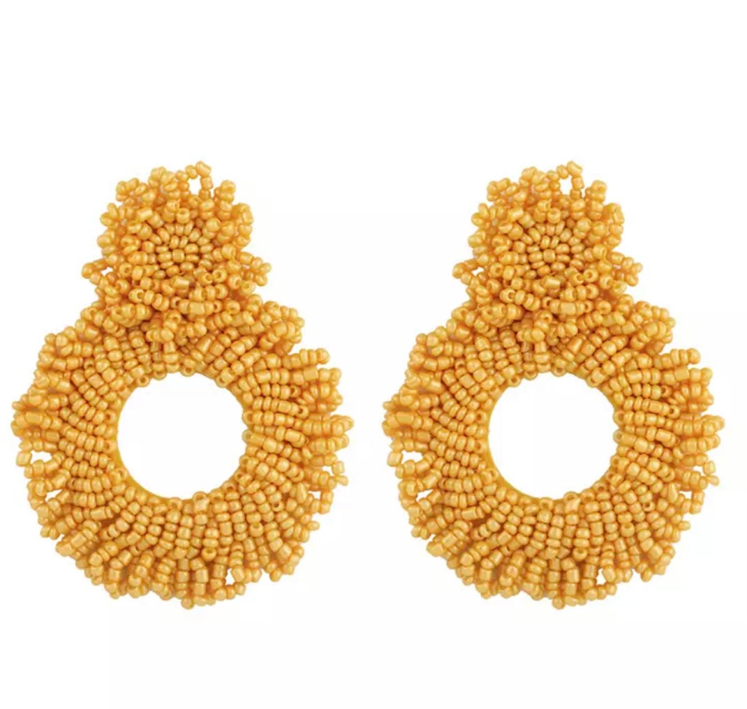 ROUND BEADED EARRINGS