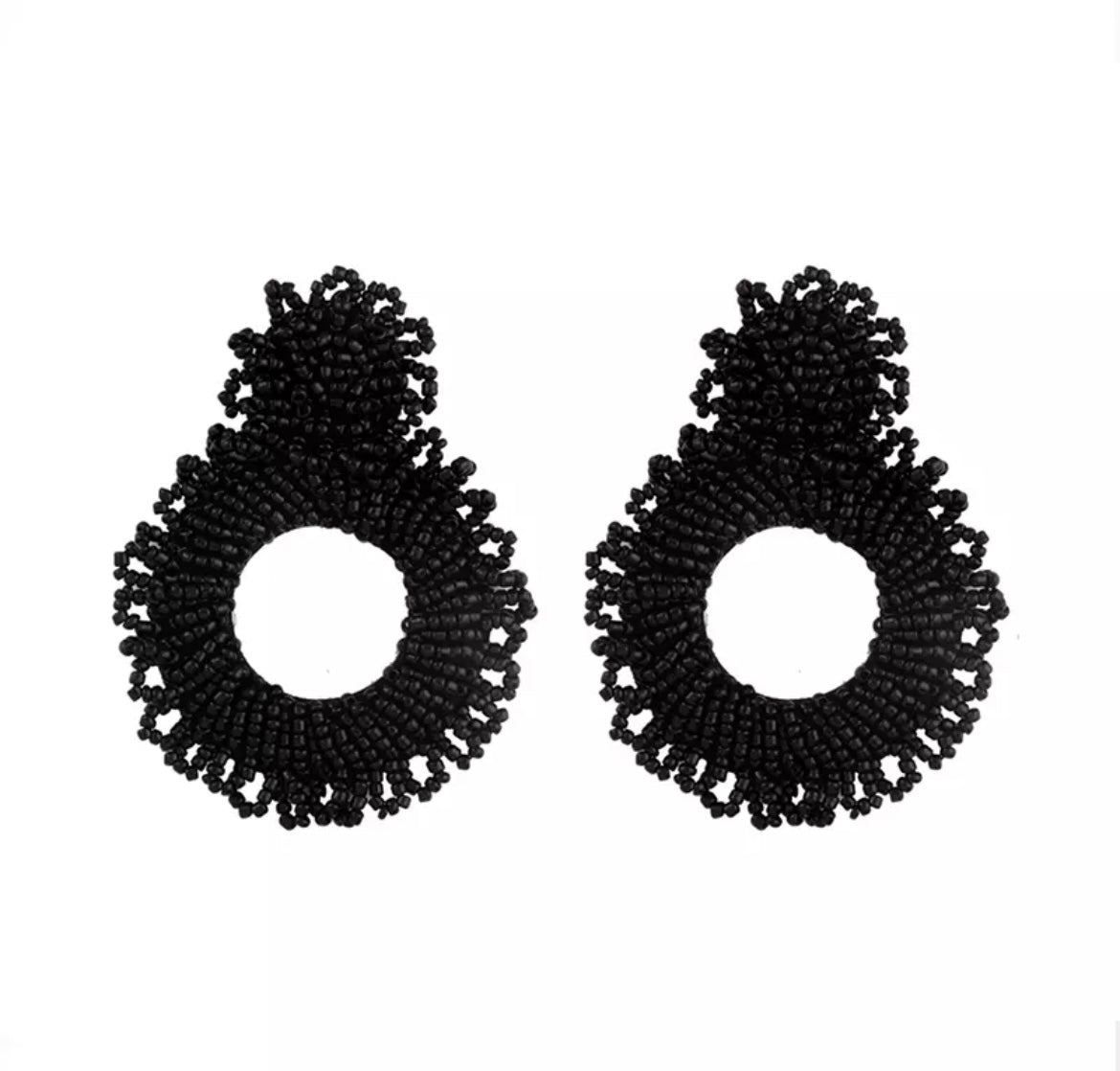 ROUND BEADED EARRINGS