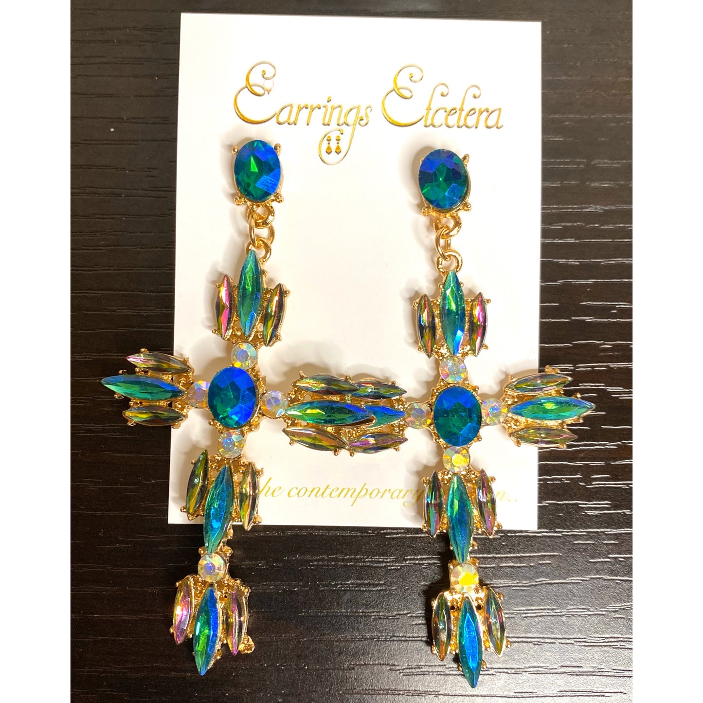 GLAM CROSS EARRINGS
