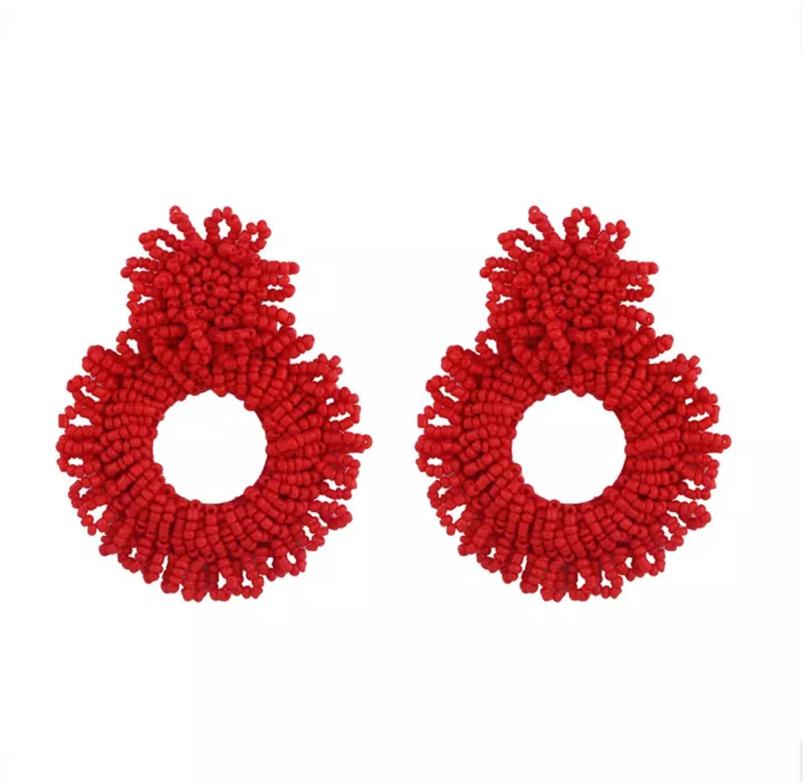 ROUND BEADED EARRINGS