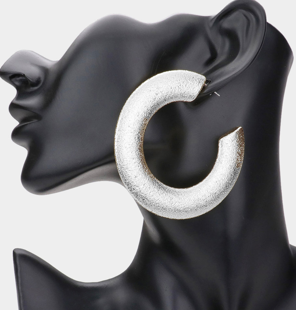 FROSTED HOOP EARRINGS