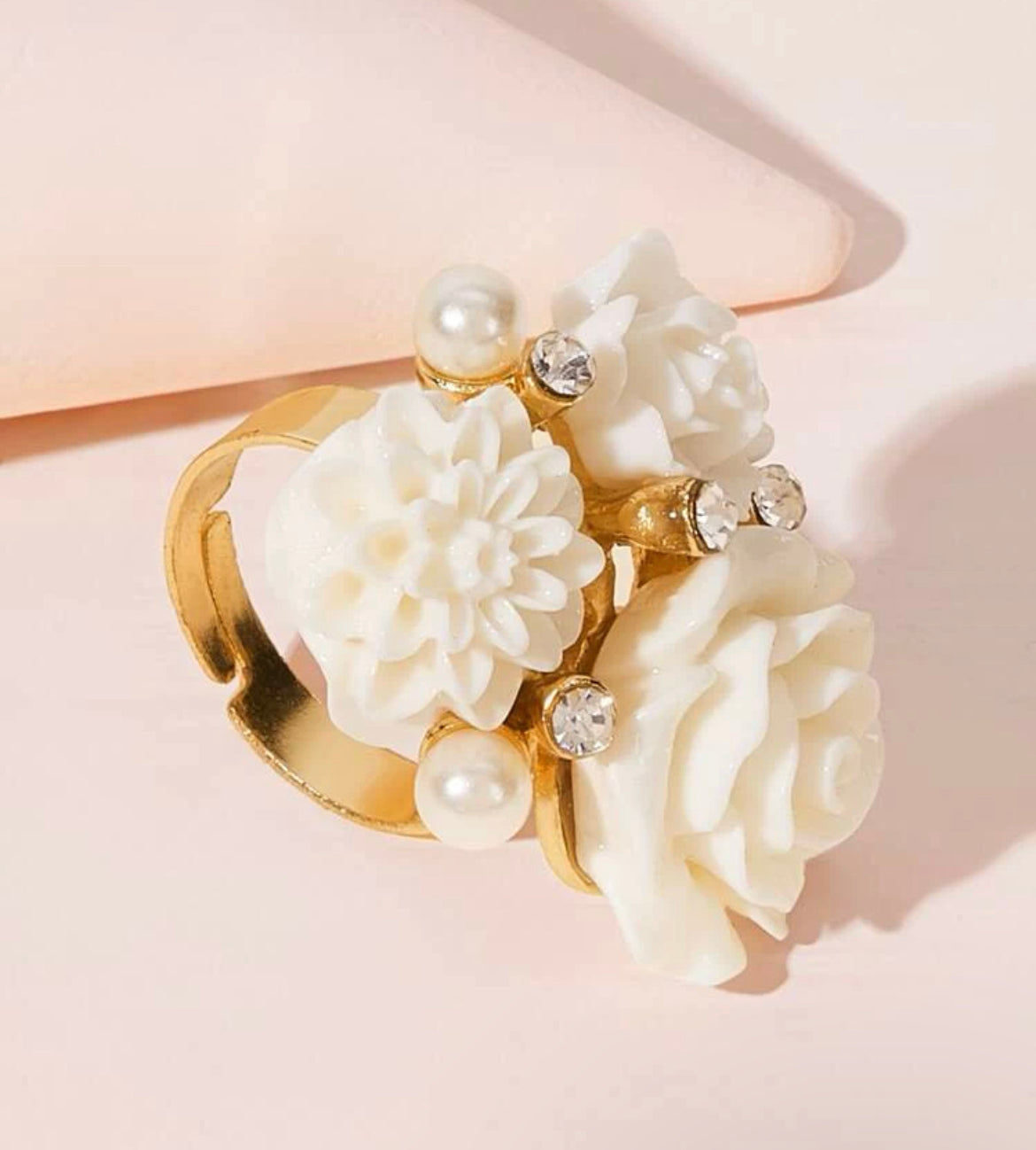 FLORAL ADJUSTABLE RING