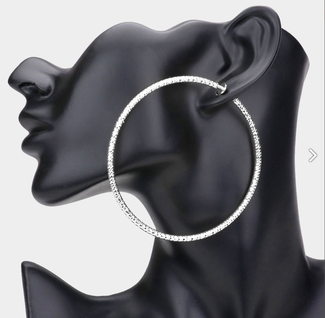 CLIP-ON HOOPS (TEXTURED)