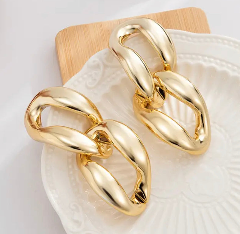 LINK UP DROP EARRINGS