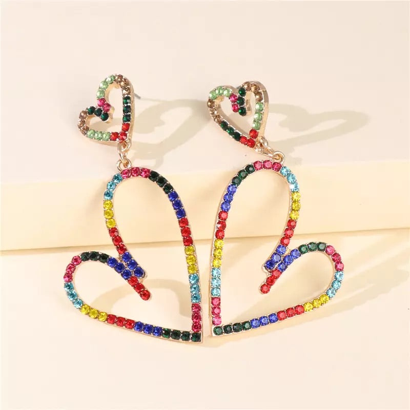 DOUBLE LOVE DROP EARRINGS