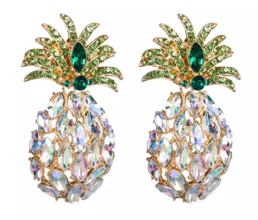 PINEAPPLE STATEMENT EARRINGS