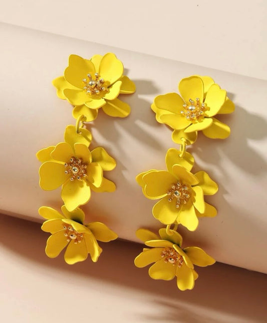 FLOWER DROP EARRINGS