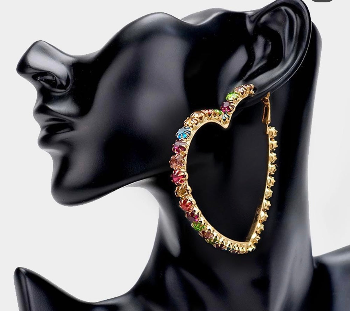 SWEETHEART HOOP EARRINGS