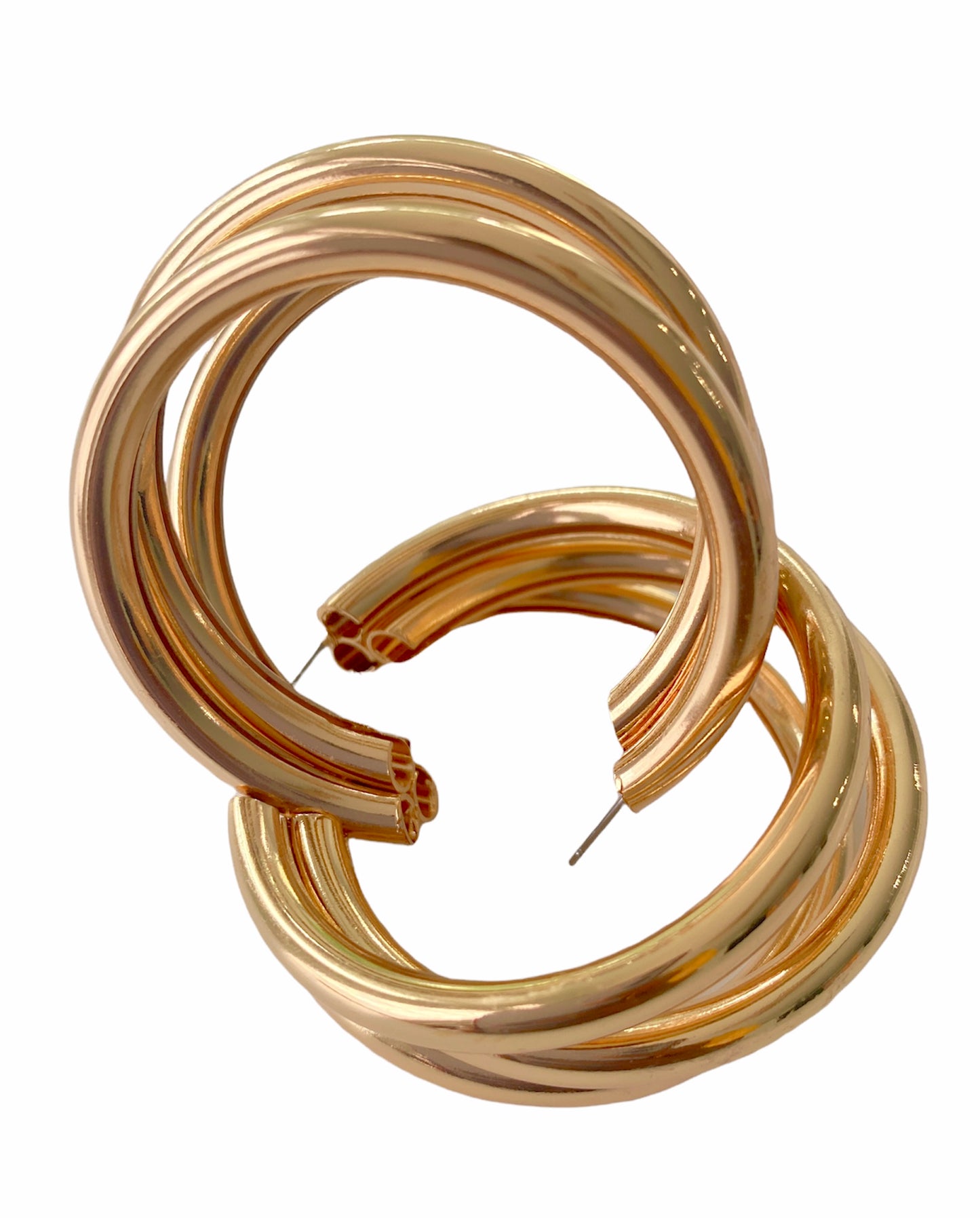 TRIFECTA HOOP EARRINGS (LARGE )