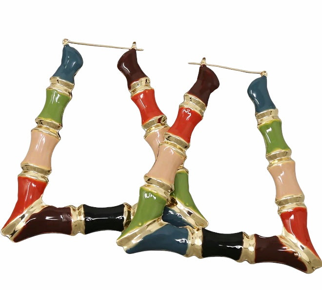 BAMBI HOOP EARRINGS (SQUARE)