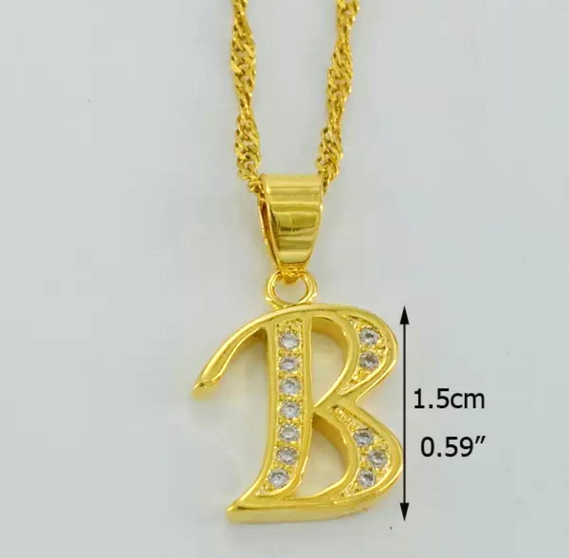 STAINLESS STEEL INITIAL NECKLACE(45cm)