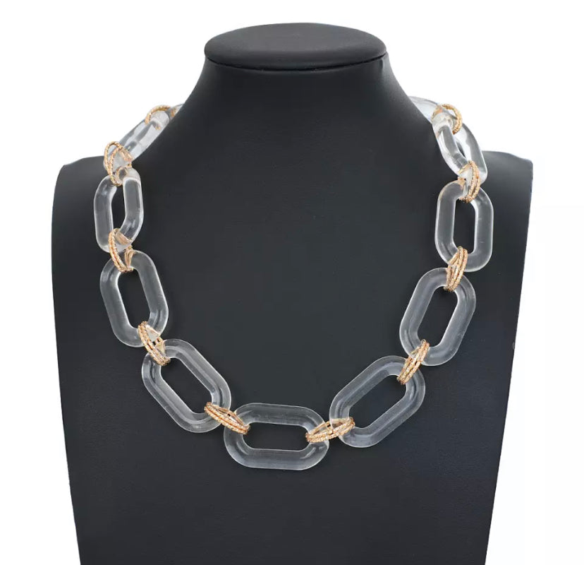 CLEAR LINK NECKLACE