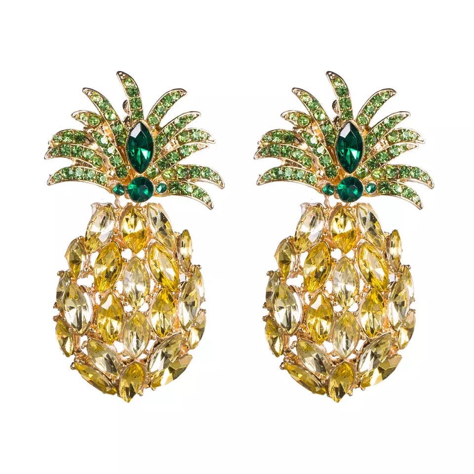 PINEAPPLE STATEMENT EARRINGS