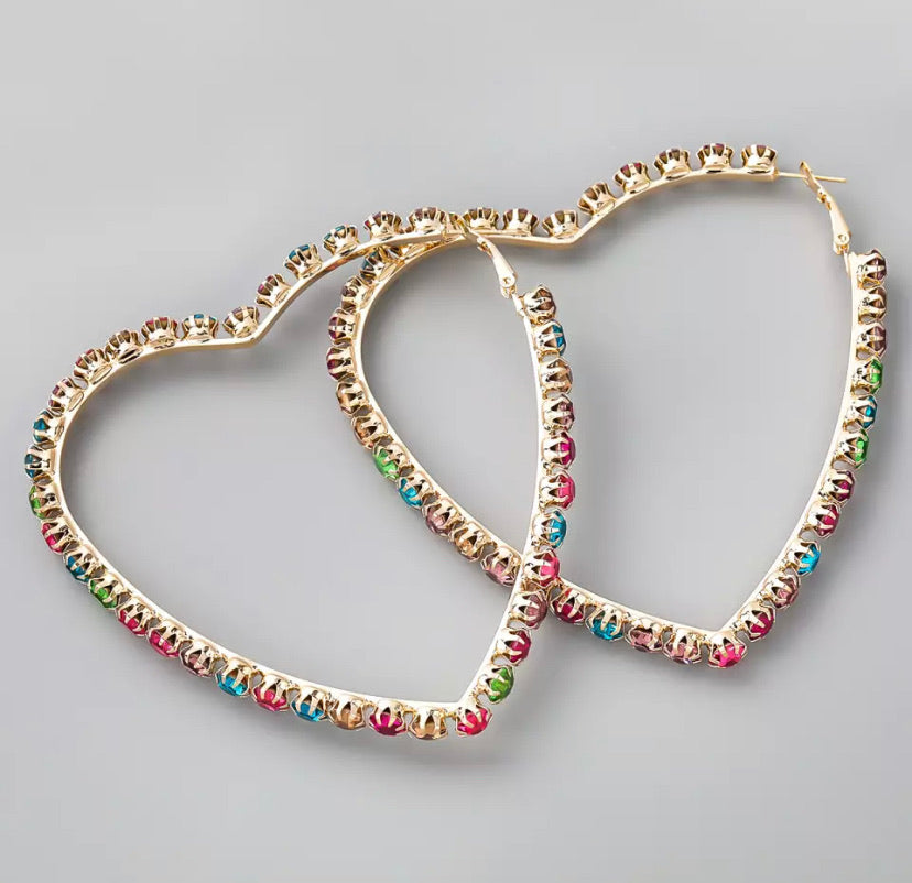SWEETHEART HOOP EARRINGS