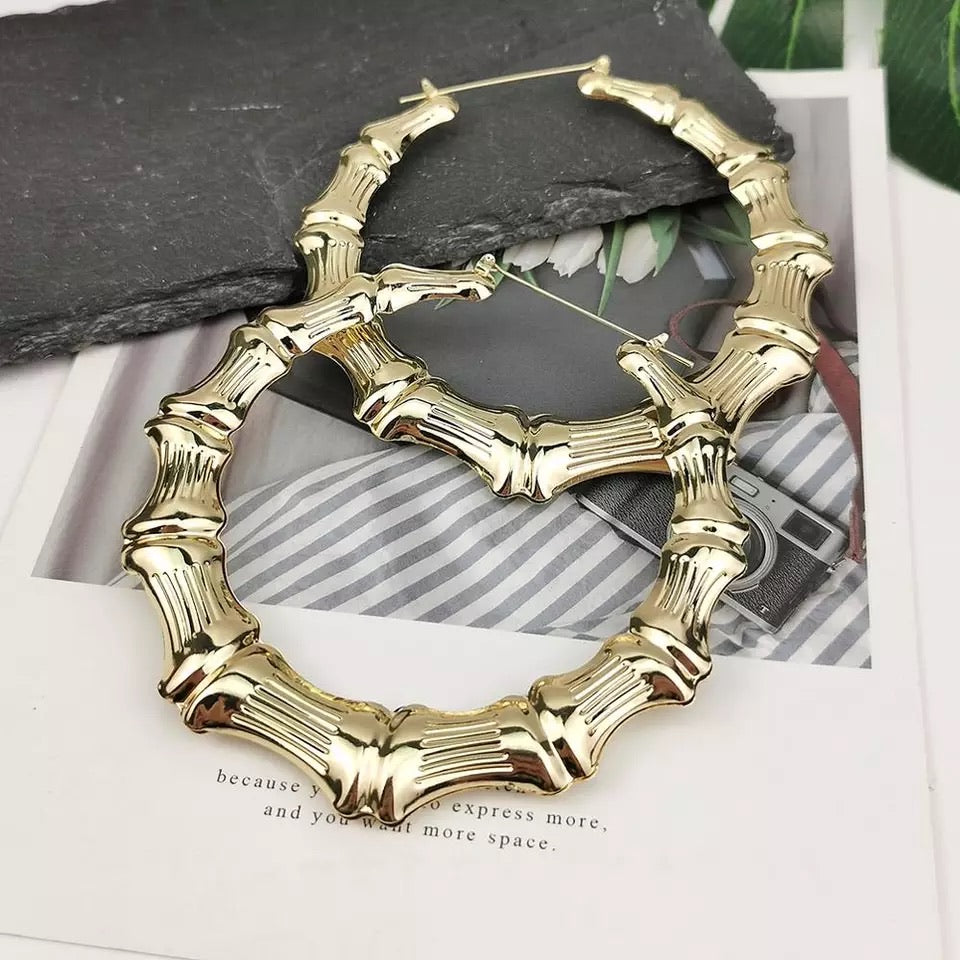 BAMBOO HOOP EARRINGS