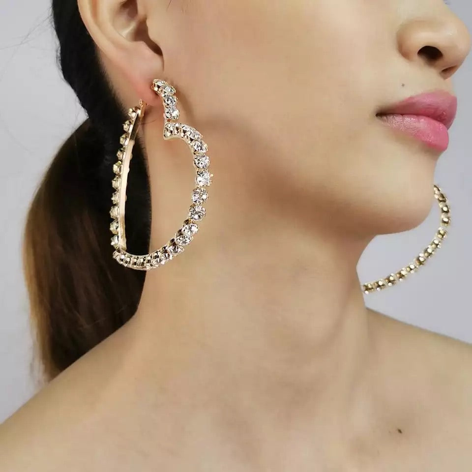 SWEETHEART HOOP EARRINGS