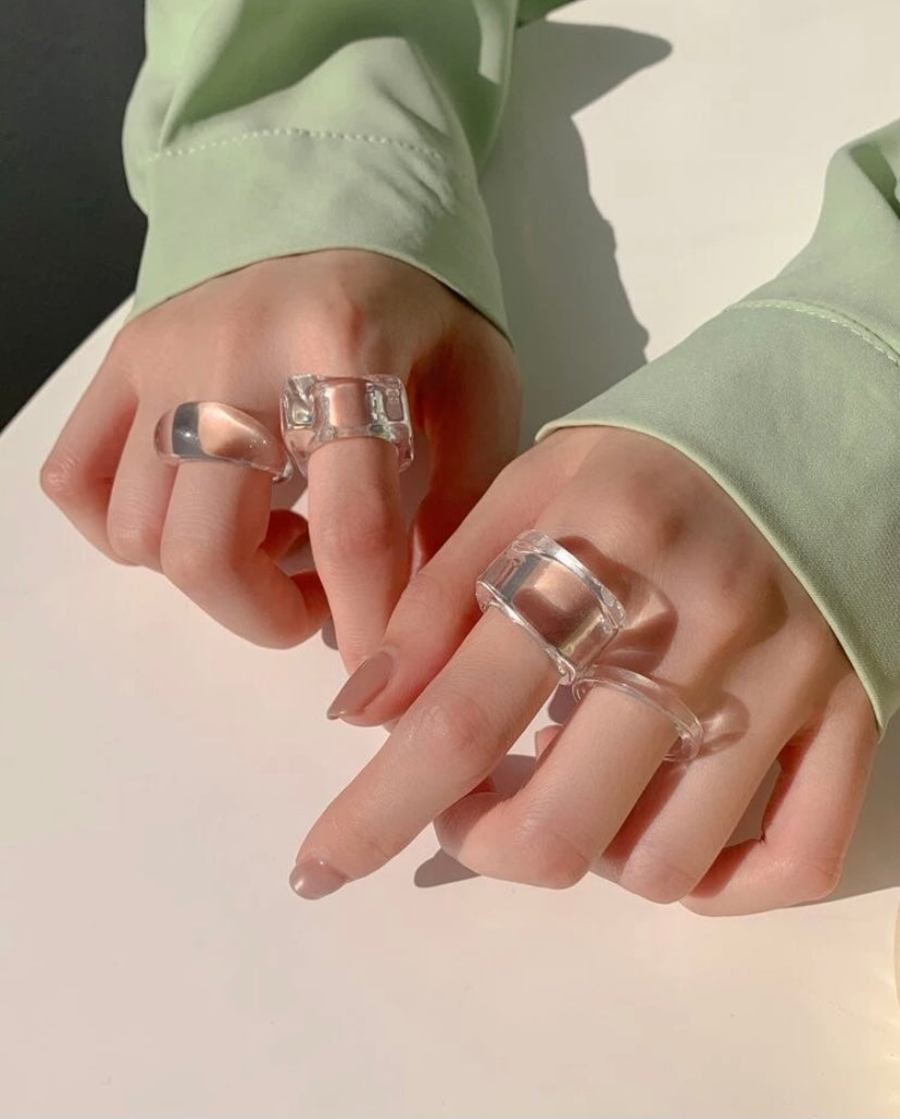 CLEAR RING SET