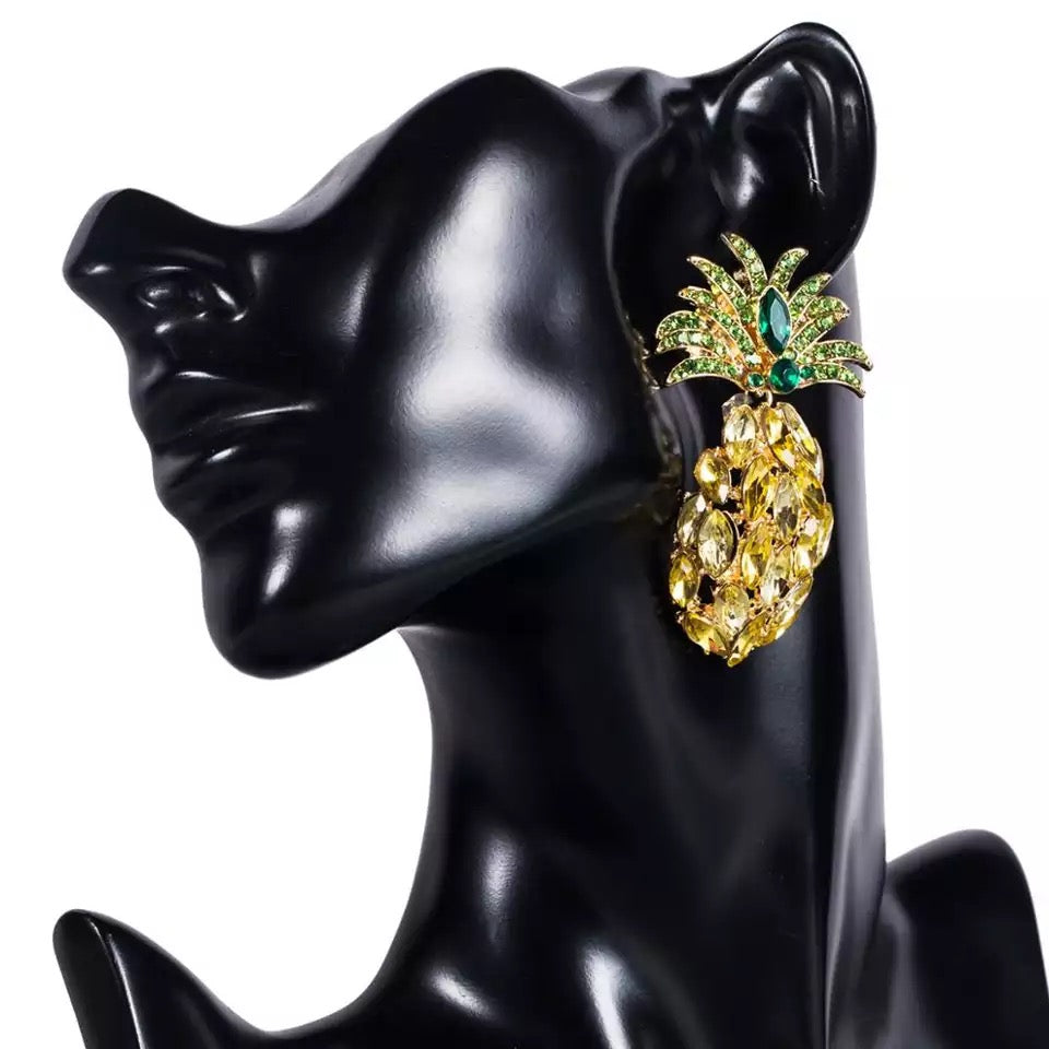 PINEAPPLE STATEMENT EARRINGS