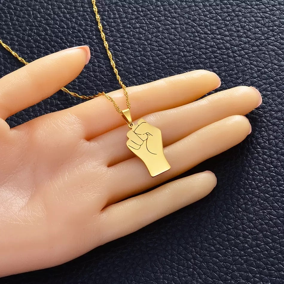 SOLIDARITY GOLD PLATED NECKLACE