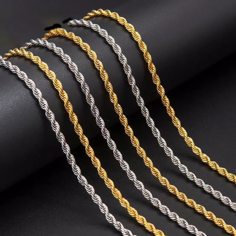 TWISTED ROPE CHAIN (THIN)