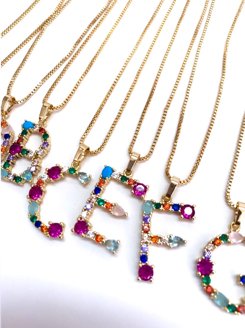 INITIAL NECKLACE SET