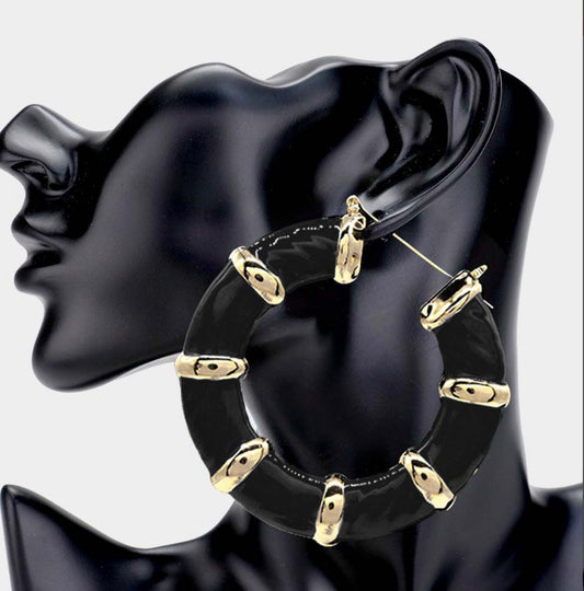 ENAMEL BAMBOO HOOPS