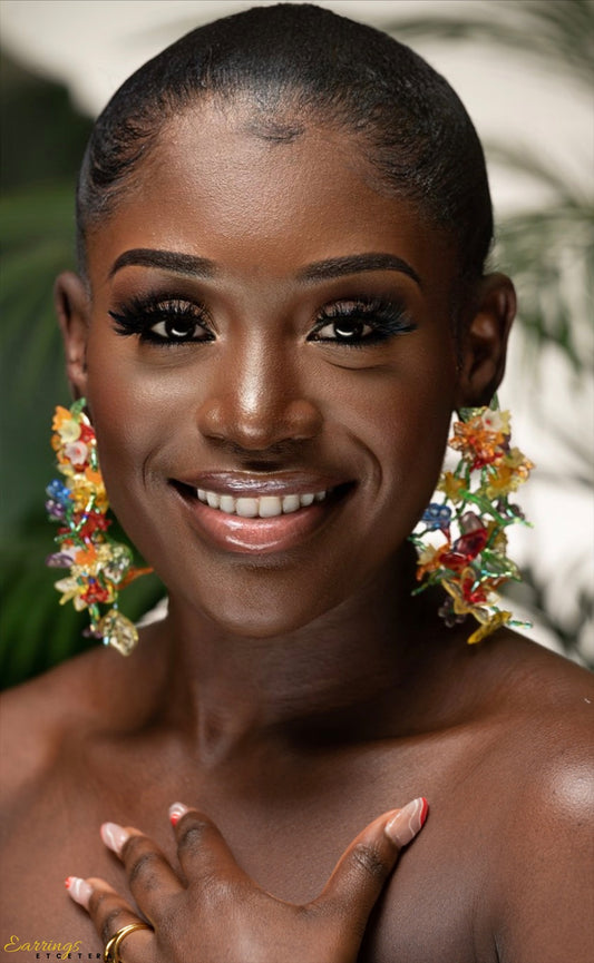 FLOWER BOMB STATEMENT EARRINGS