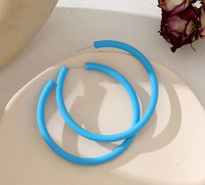 CANDY ACRYLIC HOOP EARRINGS
