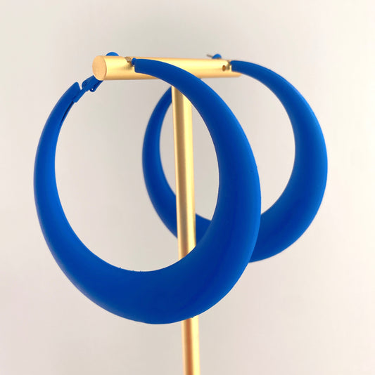 TRUE BLUE HOOP EARRINGS