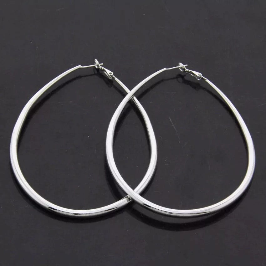 TEARDROP HOOP EARRINGS
