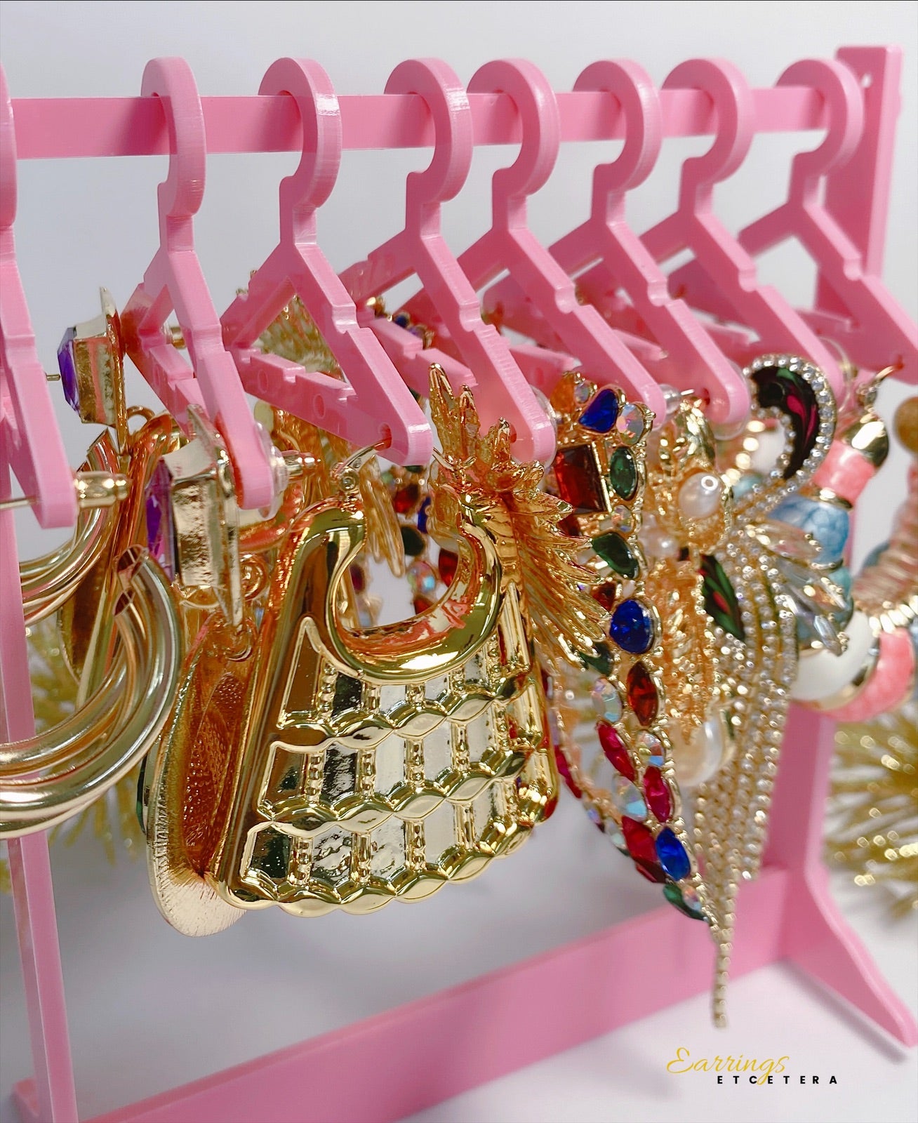 EARRING RACK W/HANGERS (PASTEL)
