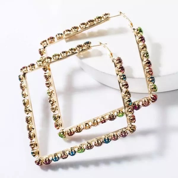 SQUARE HOOP EARRINGS