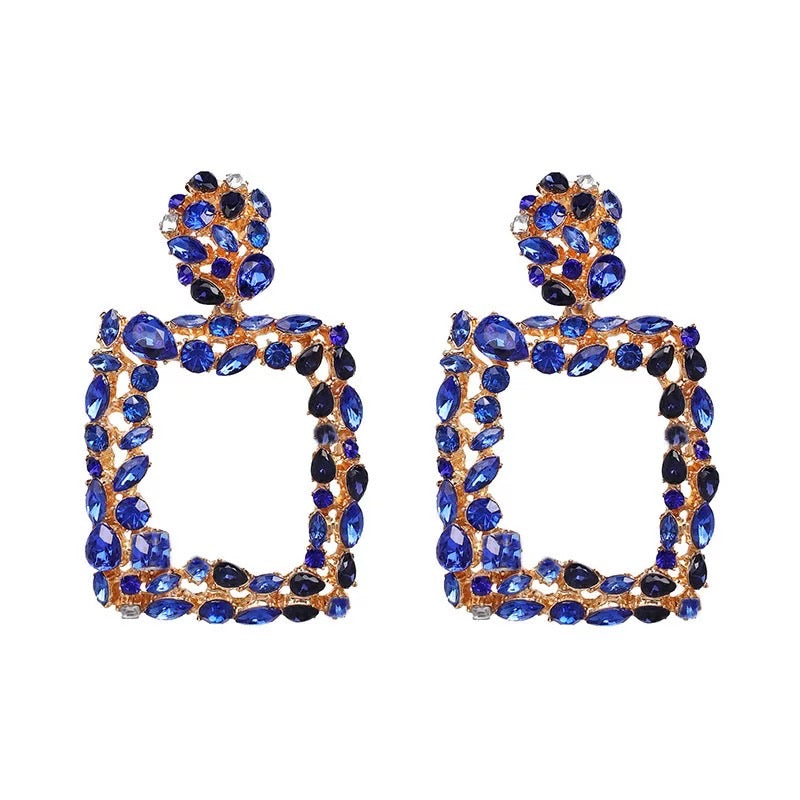 GLITZY SQUARE EARRINGS