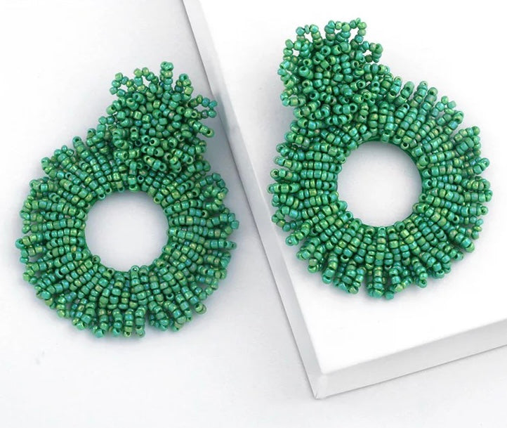 ROUND BEADED EARRINGS