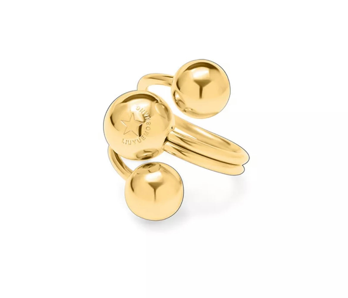 TRIPLE BALL RESIZABLE RING