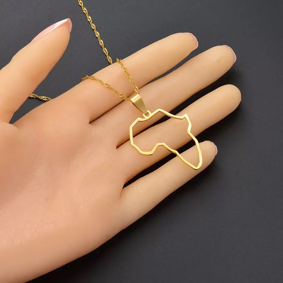 MAMA AFRICA OUTLINE NECKLACE