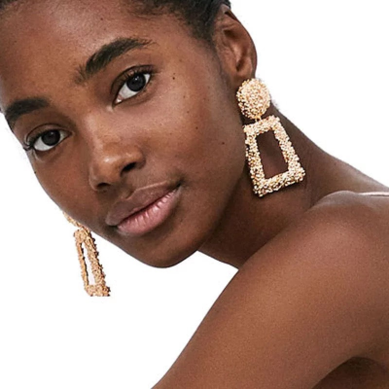 earringsetcetera Door Knocker Earrings Yellow