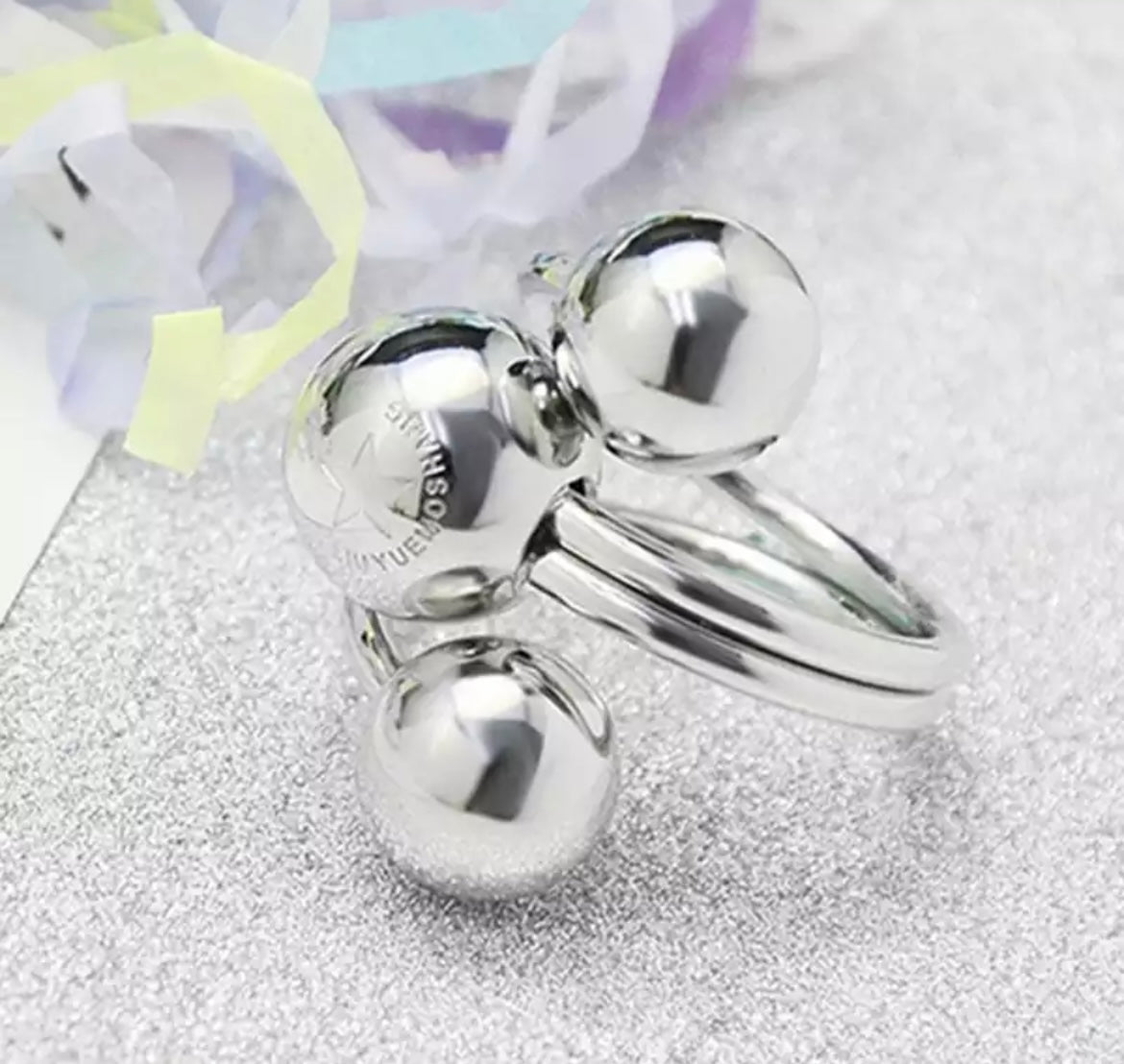 TRIPLE BALL RESIZABLE RING
